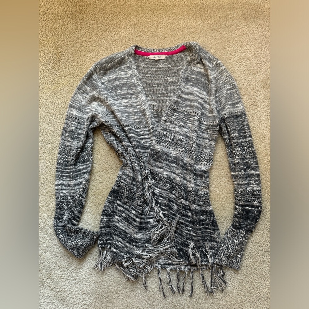 Olive vine gray knit sweater fall winter